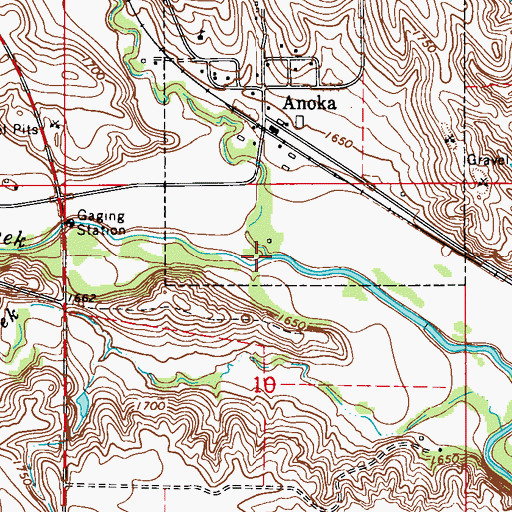 Topographic Map of Dry Creek, NE