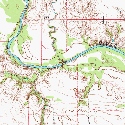 Topographic Map of Dry Creek, NE