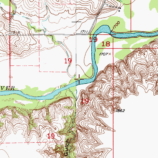 Topographic Map of Dry Creek, NE