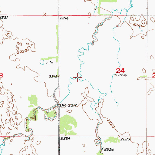 Topographic Map of Dry Creek, NE
