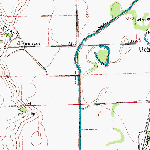 Topographic Map of Dry Creek, NE