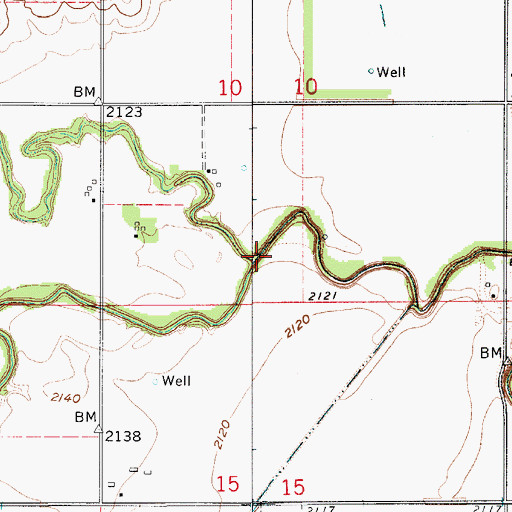 Topographic Map of Dry Creek, NE