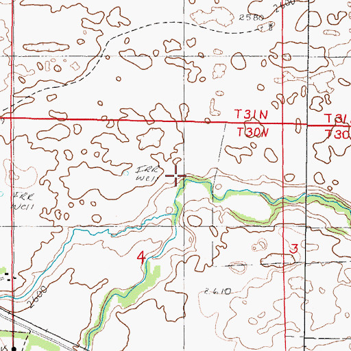 Topographic Map of Dry Creek, NE