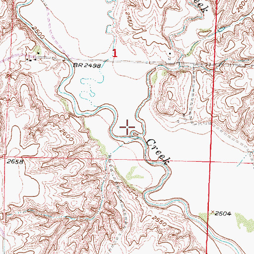 Topographic Map of Dry Creek, NE