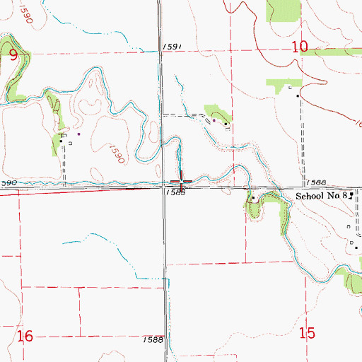 Topographic Map of Dry Creek, NE