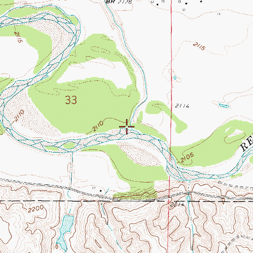 Topographic Map of Dry Creek, NE