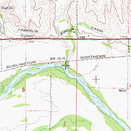 Topographic Map of Dry Creek, NE