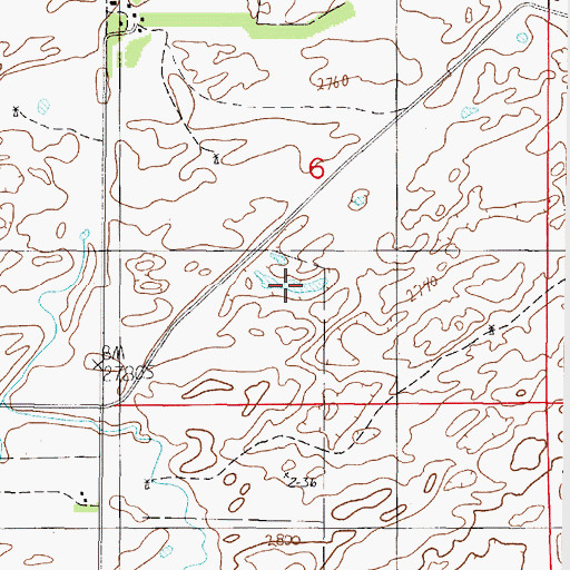 Topographic Map of Dry Creek, NE