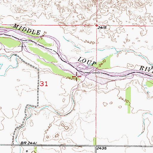 Topographic Map of Dry Creek, NE