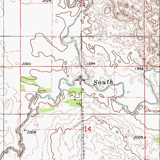 Topographic Map of Dry Creek, NE