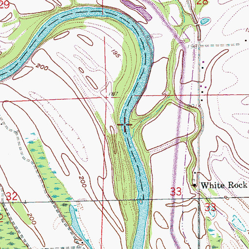Topographic Map of Bowman Bend, AR