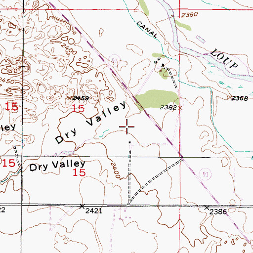 Topographic Map of Dry Valley, NE