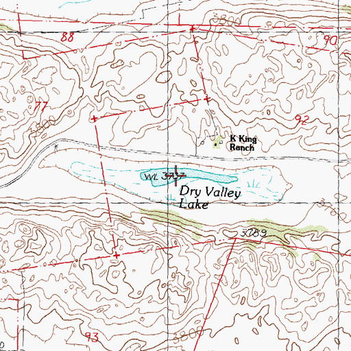 Topographic Map of Dry Valley Lake, NE