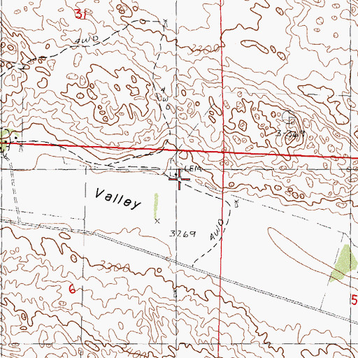 Topographic Map of Dry Valley School, NE
