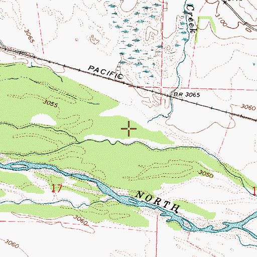 Topographic Map of Duck Creek, NE