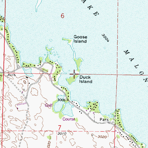Topographic Map of Duck Island, NE