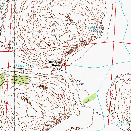 Topographic Map of Dumbbell Ranch, NE