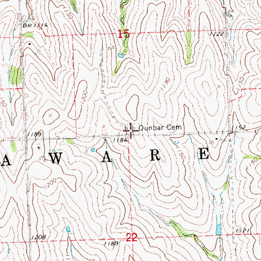 Topographic Map of Dunbar Cemetery, NE