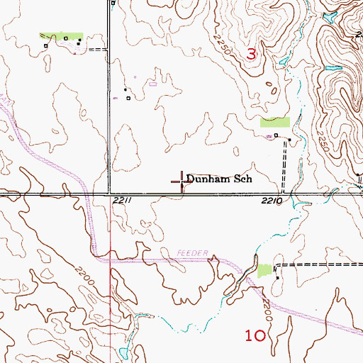 Topographic Map of Dunham School, NE