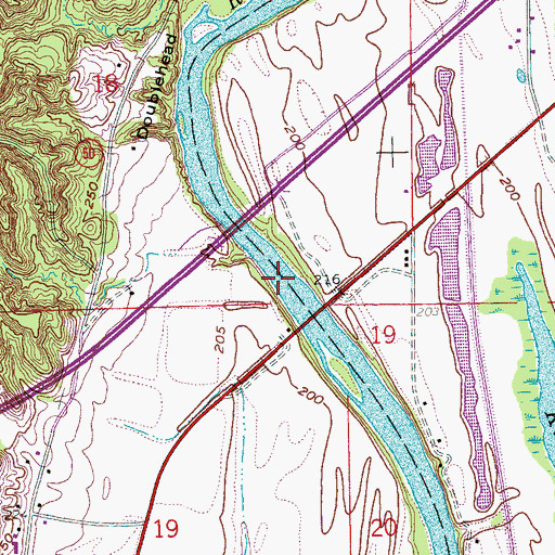 Topographic Map of Gibson Eddy, AR