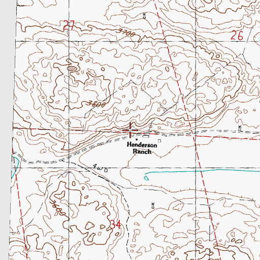 Topographic Map of E Henderson Ranch, NE