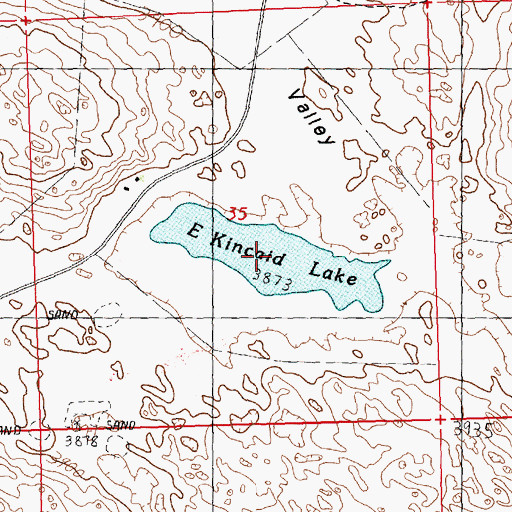 Topographic Map of E Kincaid Lake, NE