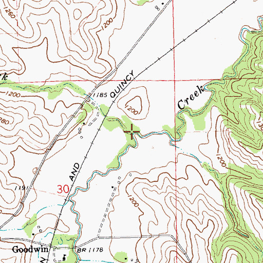 Topographic Map of Eagle Creek, NE