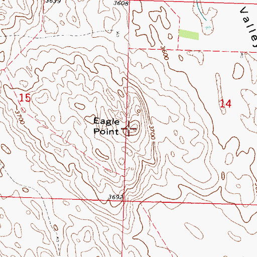 Topographic Map of Eagle Point, NE