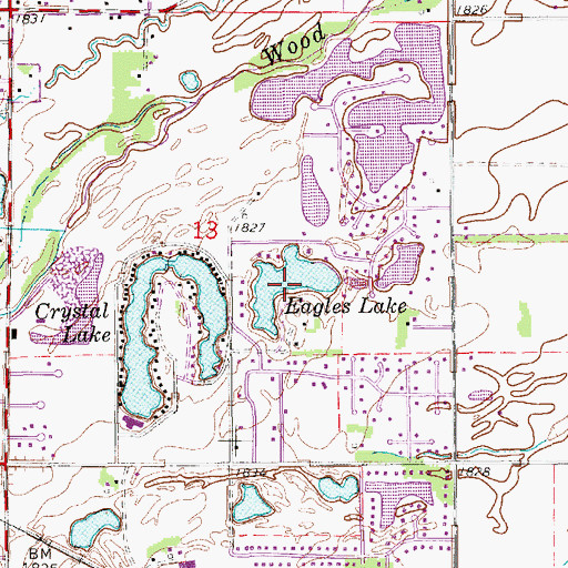 Topographic Map of Eagles Lake, NE