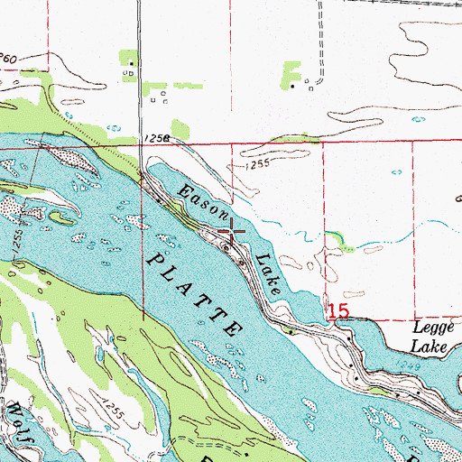 Topographic Map of Eason Lake, NE