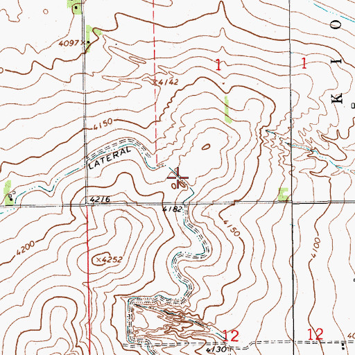 Topographic Map of East Bald Peak Lateral, NE