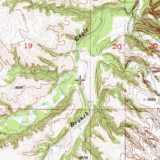 Topographic Map of East Branch Eagle Creek, NE