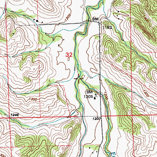 Topographic Map of East Creek, NE