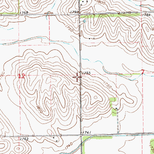 Topographic Map of East Emerick School, NE