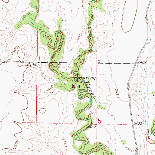 Topographic Map of East Muddy Creek, NE