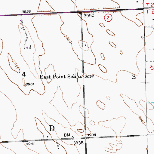 Topographic Map of Eastpoint Public School, NE