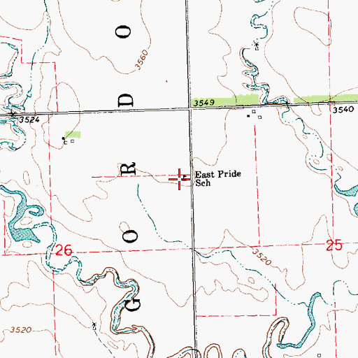 Topographic Map of East Pride School, NE