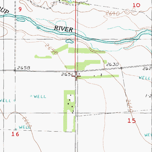 Topographic Map of East Purdum School, NE