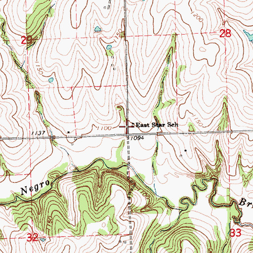 Topographic Map of East Star School, NE
