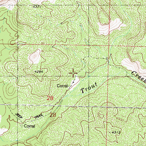 Topographic Map of Ash Creek, AZ