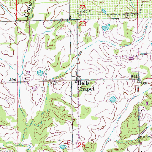 Topographic Map of Poplar Grove Church (historical), AR