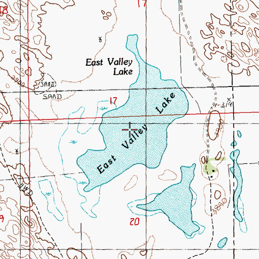 Topographic Map of East Valley Lake, NE