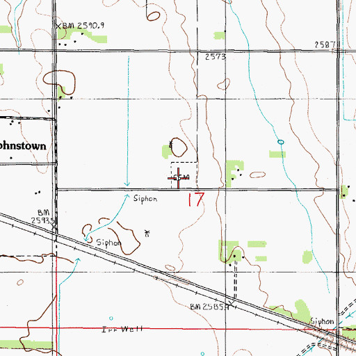 Topographic Map of East Woodlawn Cemetery, NE