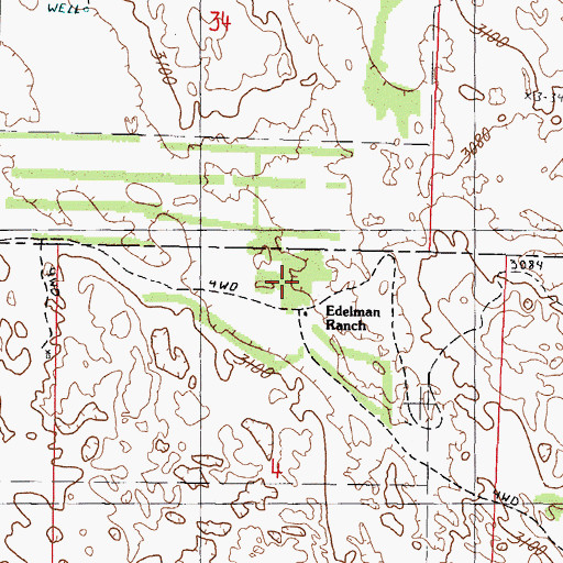 Topographic Map of Edelman Ranch, NE