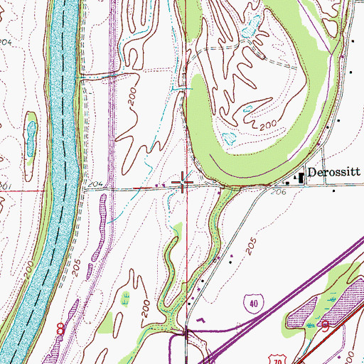 Topographic Map of Wynne Chapel (historical), AR