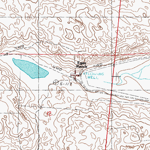 Topographic Map of Egan Ranch, NE