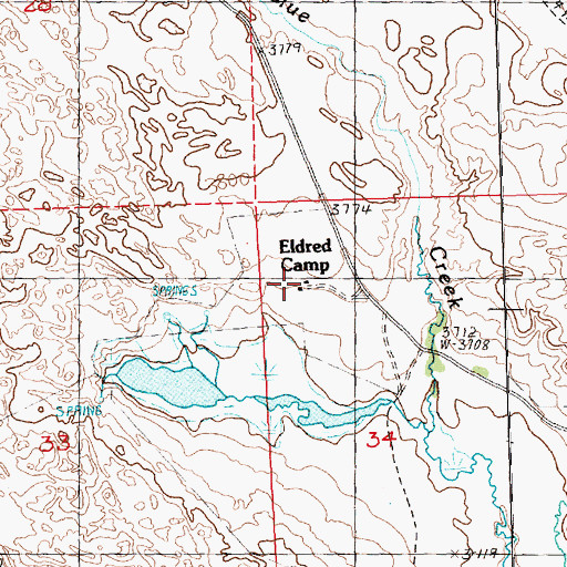Topographic Map of Eldred Camp, NE