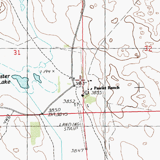 Topographic Map of Pawlet Ranch, NE