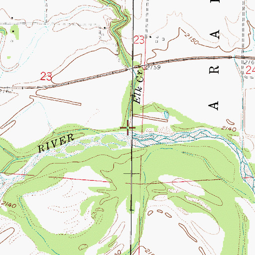 Topographic Map of Elk Creek, NE