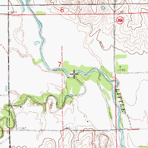 Topographic Map of Elk Creek, NE